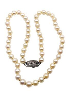 Mikimoto Pearl Strand Pearl Necklace 5.8 - 6.2mm Pearls 16.25"